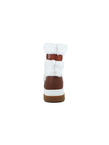 Boots " Paradise High Fur" in Weiß/ Bordeaux