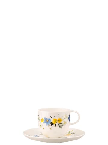 Kaffee-Untertasse "Brillance" in Weiß/ Gelb/ Blau - Ø 14,5 cm