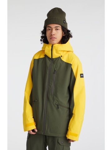 Ski-/ Snowboardjacke "Diabase" in Khaki/ Gelb