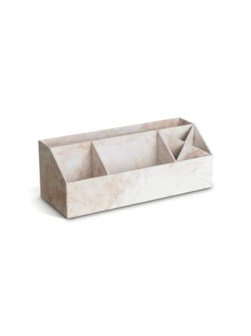 Organizer "Elisa" w kolorze beżowym na biurko - 33 x 12,5 x 12,5 cm