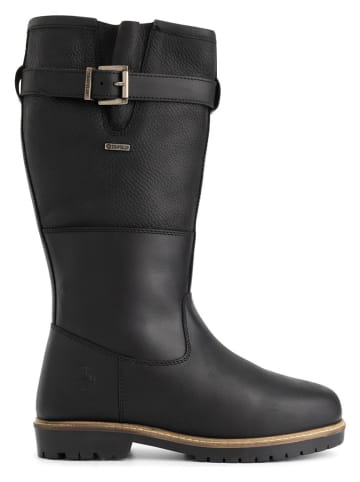 Leder-Stiefel "Grimdalen" in Schwarz