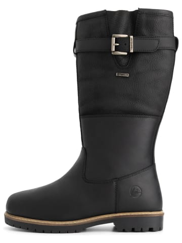 Leder-Stiefel "Grimdalen" in Schwarz