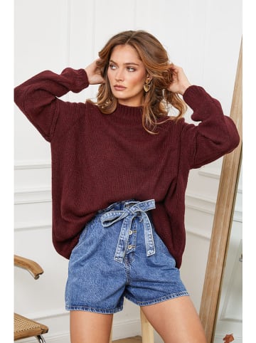 Sweter "Ladem" w kolorze bordowym