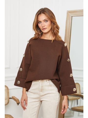 Sweter "Marole" w kolorze brązowym