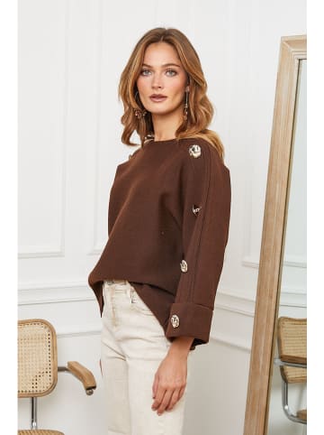 Sweter "Marole" w kolorze brązowym