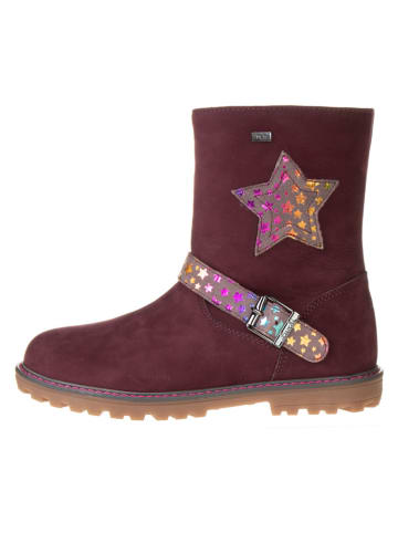Leder-Stiefel in Rot