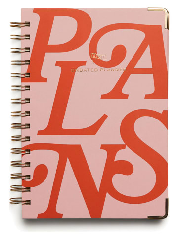 Planner lichtroze/rood - (L)16 x (B)11 cm
