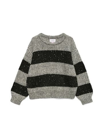 Pullover "Sparkle" in Grau/ Schwarz