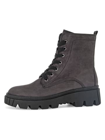 Leder-Boots in Grau