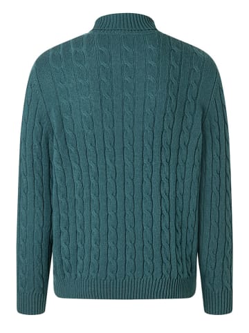 Wollrollkragenpullover in Petrol