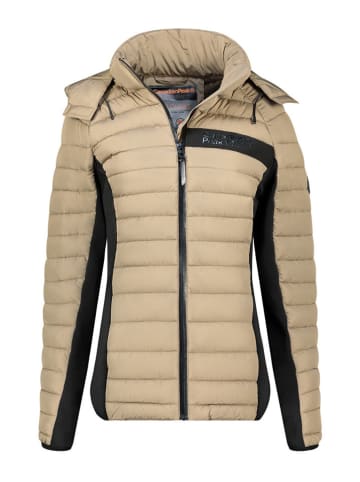 Doorgestikte jas "Arethaneak" beige