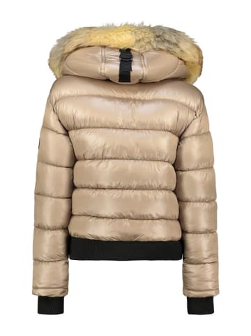 Doorgestikte jas "Bugseak" beige
