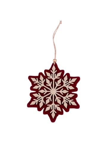 Zawieszki dekoracyjne (6 szt.) "Natale" w kolorze czerwonym - Ø 15 cm