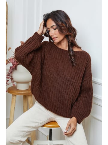 Sweter "Candji" w kolorze brązowym