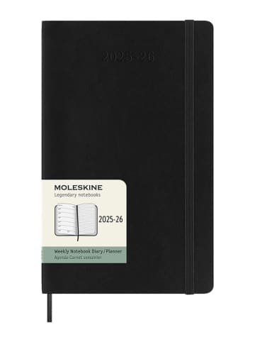 Wochenplaner ''2025-26'' in Schwarz - (L)21 x (B)13 cm