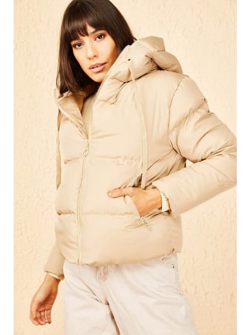 Steppjacke in Beige