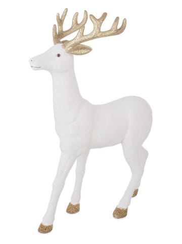 Dekofigur "Reindeer" in Weiß - (H)45 cm