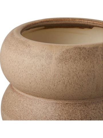 Doniczka w kolorze jasnobrązowym - wys. 17,5 x Ø 19 cm