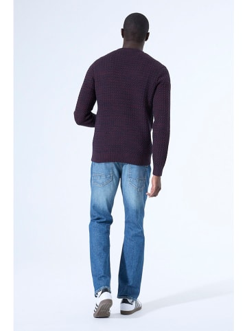 Pullover in Bordeaux/ Dunkelblau