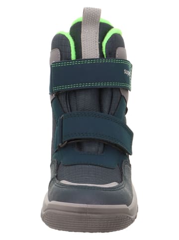 Leren boots "Mars" donkerblauw/grijs