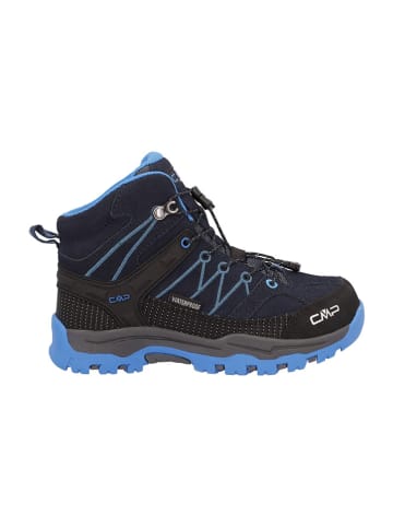 Skórzane buty trekkingowe "Rigel" w kolorze czarno-niebieskim