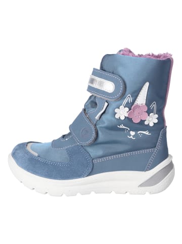 Leder-Winterstiefel "Gaia" in Blau