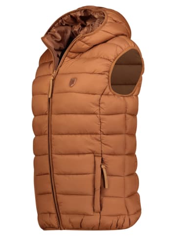 Doorgestikte bodywarmer "Vatikotal" camel