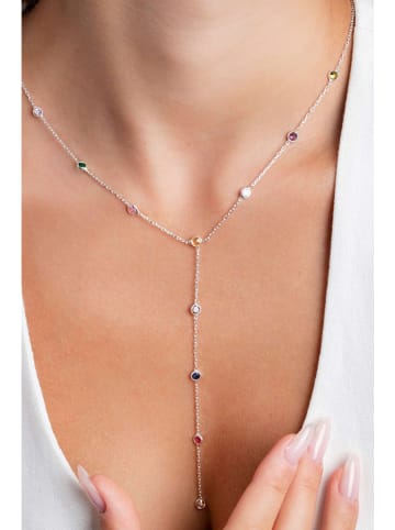 Zilveren ketting met sierelementen - (L)56 cm
