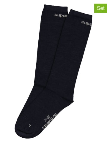 2er-Set: Wollsocken "Guardians" in Schwarz