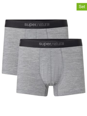 2er-Set: Funktionsboxershorts in Hellgrau