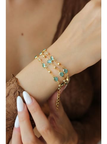 Vergulde armband met edelstenen