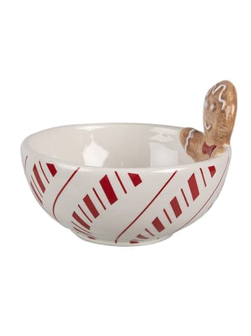 Miska w kolorze biało-czerwonym na musli - Ø 12 cm