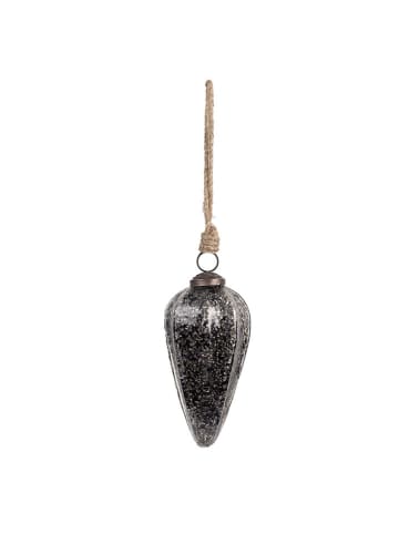 Christbaumkugel in Schwarz/ Gold - (H)13 x  Ø 6 cm