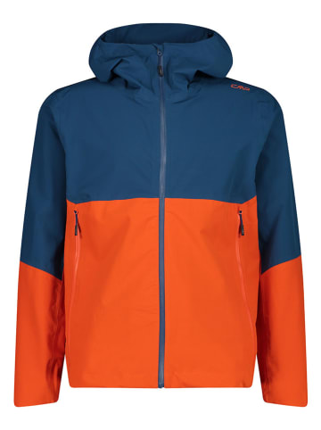 Functionele jas donkerblauw/oranje