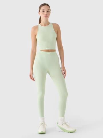 Legginsy trekkingowe w kolorze zielonym