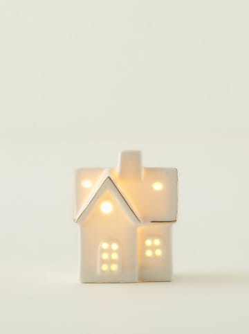 Dekoobjekt mit LED-Beleuchtung in Creme - (B)5 x (H)7 x (T)5 cm