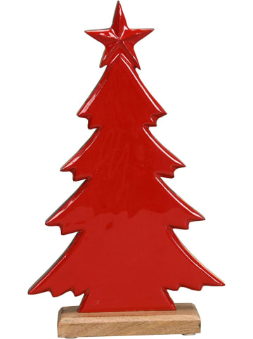 Decofiguur "Boom" rood - (B)17 x (H)28 x (D)5 cm