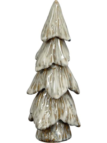 Decofiguur "Boom" crème - (H)26 x Ø 11 cm