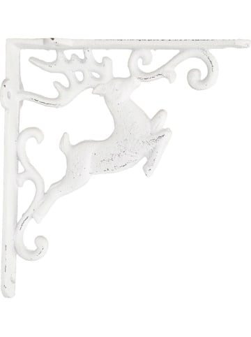Dekoracja "Deer" w kolorze białym do narożników - 4 x 18,5 x 18,5 cm