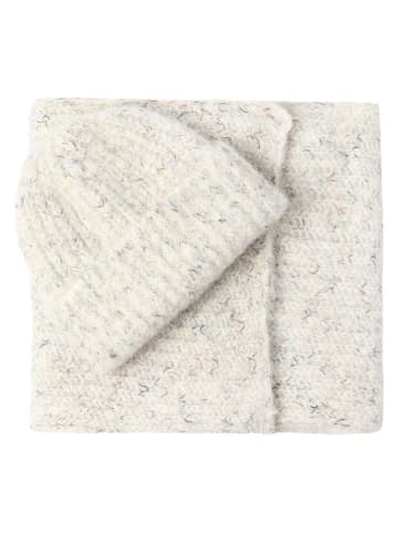 Schal "Melis" mit Wollanteil in Creme - (L)195 x (B)32 cm