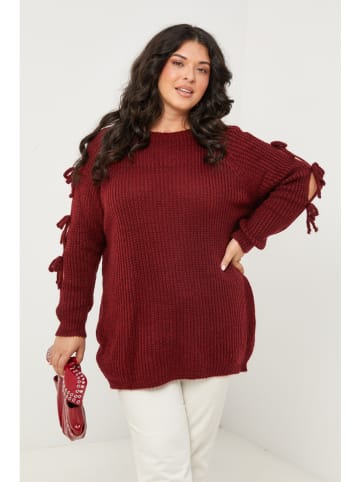 Sweter w kolorze bordowym