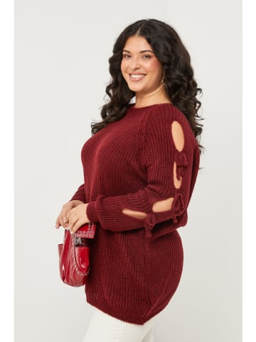 Sweter w kolorze bordowym