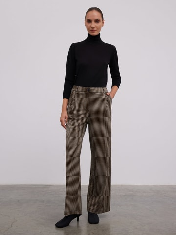 Broek beige/zwart