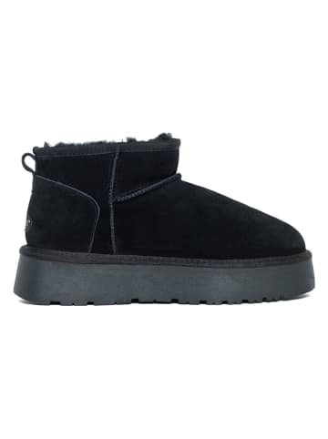 Leren winterboots "Mina" zwart