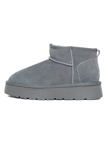 Leren winterboots "Mina" grijs