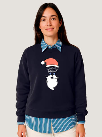 Sweatshirt "Dont stop believin" donkerblauw