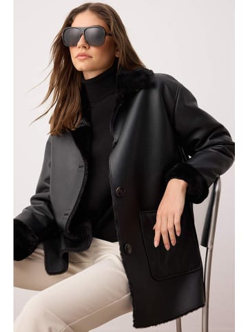 Kunstlederjacke in Schwarz