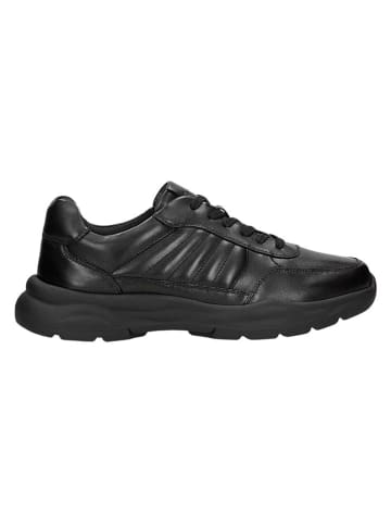 Skórzane sneakersy w kolorze czarnym