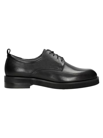 Leder-Schnürschuhe in Schwarz