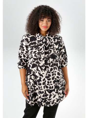 Blouse zwart/crème